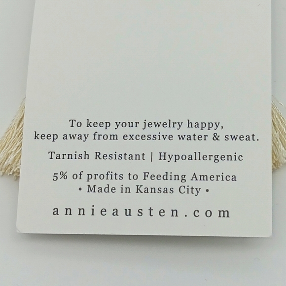 Annie Austen Tassel Earrings Cream NWT - Picture 5 of 5